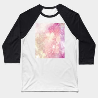 Pink,Cream and Purple Galaxy Marble Effect Design Baseball T-Shirt